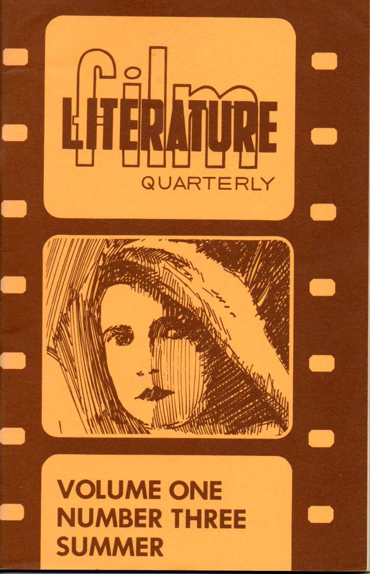 LITERATURE / FILM QUARTERLY magazine side cover Issue 3  Vol 1 # 3  1973